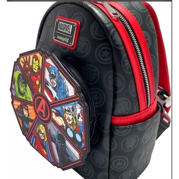 Loungefly Marvel Avengers 60th Anniversary Glow in The Dark Mini-Backpack NEW main image 7